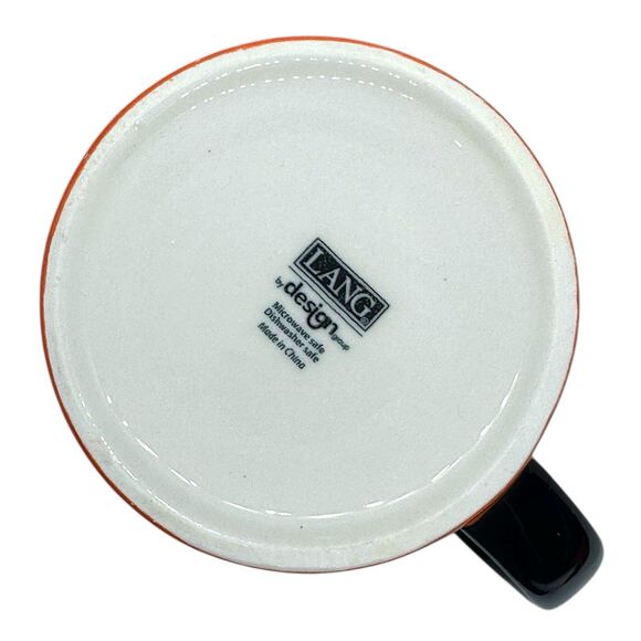 LANG by Design Group Orange & Black “Squad Ghouls” Halloween Coffee Mug 18 oz. - Picture 11 of 11